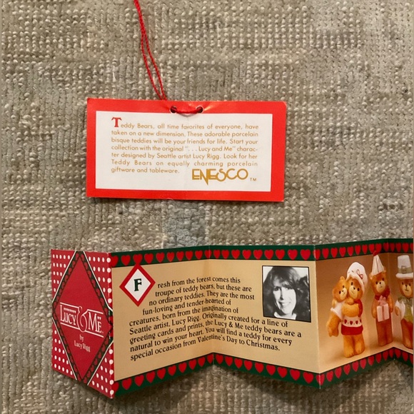 X-Mas-Lucy & Me “Teddy Bears By The Fireplace Porcelain Musical Tune” by Enesco - Picture 10 of 10